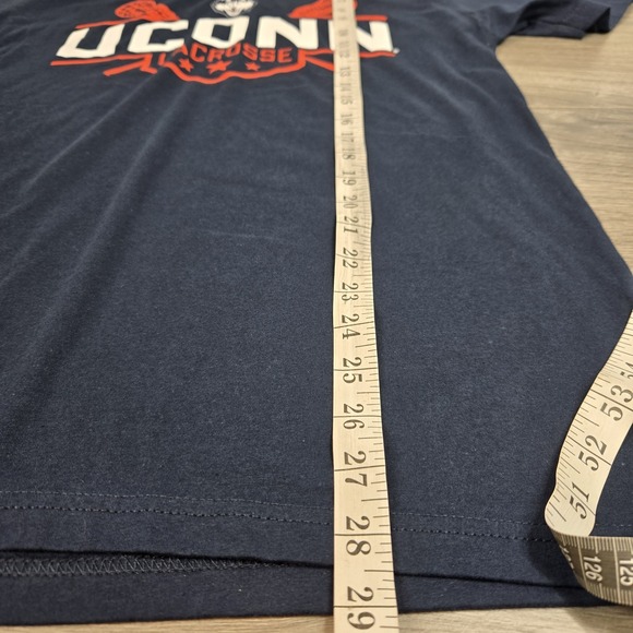 UConn Huskies Lacrosse T Shirt Mens M Navy Blue Graphic Print Short Sleeve New - Picture 4 of 11